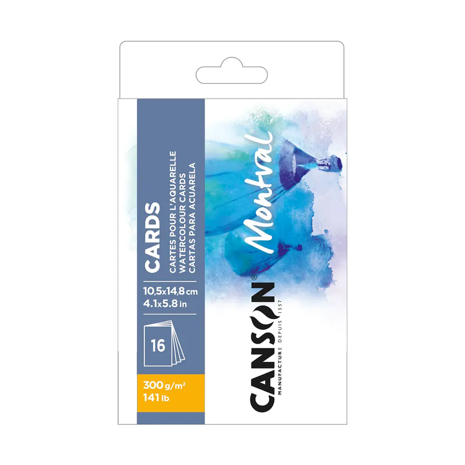 Papel Acuarela Canson Montval Cards 10x14.8cm (300g / 16 hjs) 1