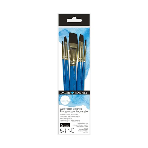 Set de Pinceles para Acuarela Daler Rowney Simply – 5 Piezas