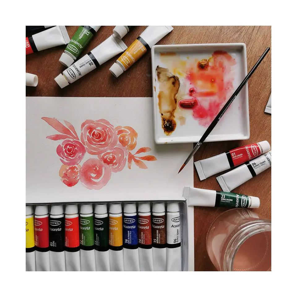Set de Pintura Acuarela 12 Colores de 12ml 2