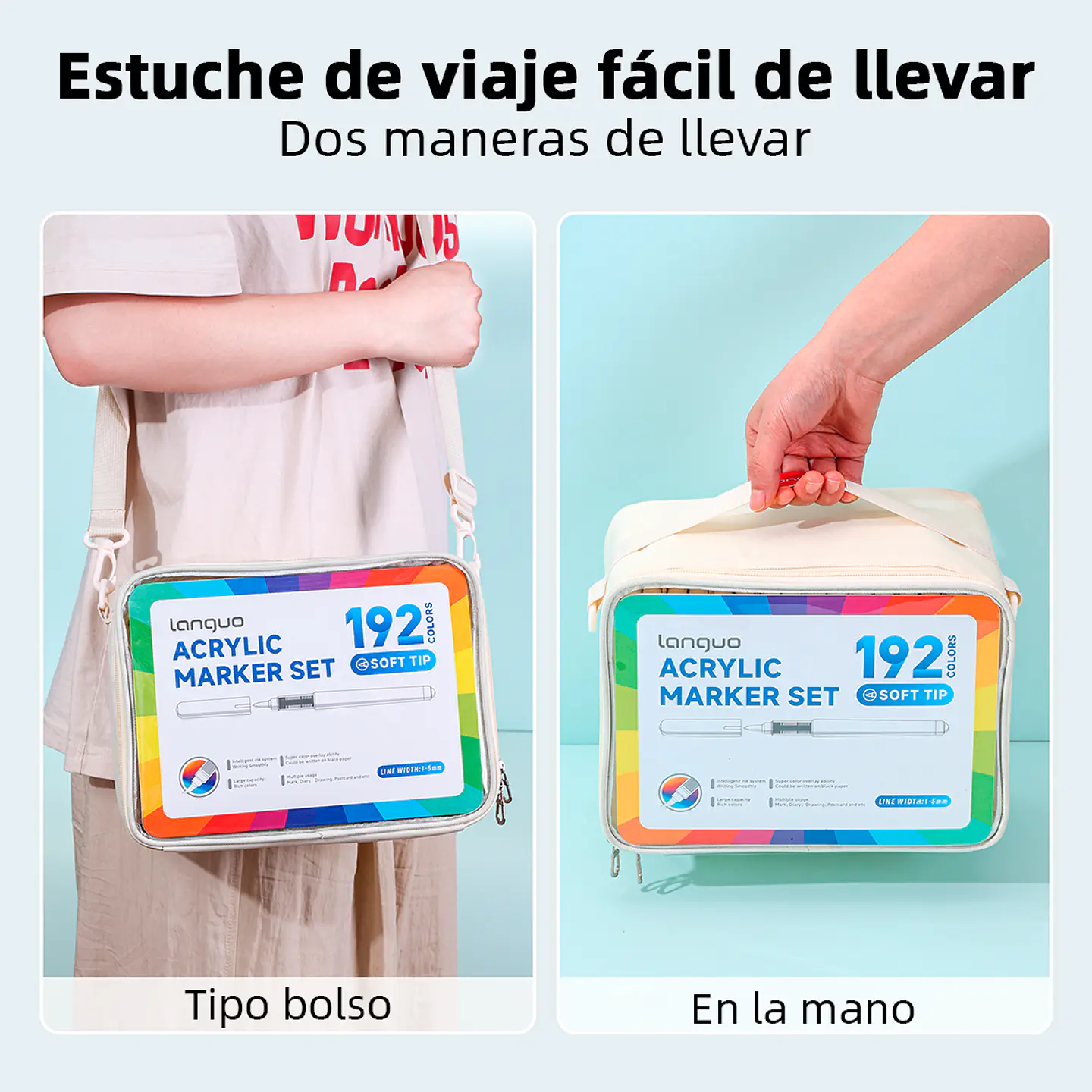 192 Marcadores Acrílicos Punta Pincel - Languo 5