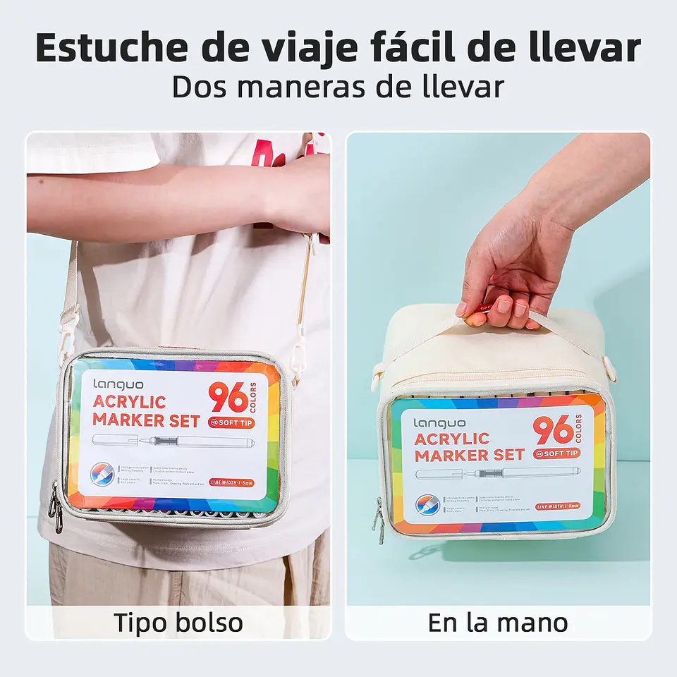 96 Marcadores Acrílicos Punta Pincel - Languo 5