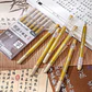Set 6 Lápices Gel 1.0mm Oro - Languo - Miniatura 4