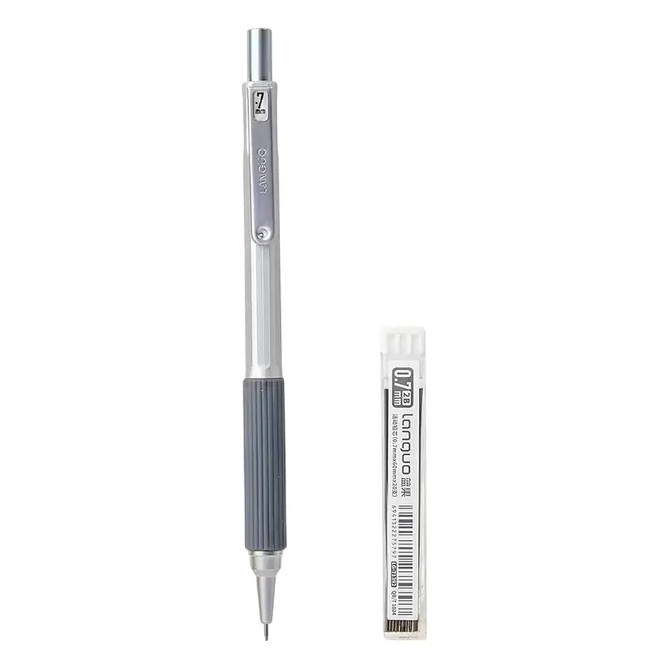 Portaminas mecánico 0,7mm Plateado - Languo 2