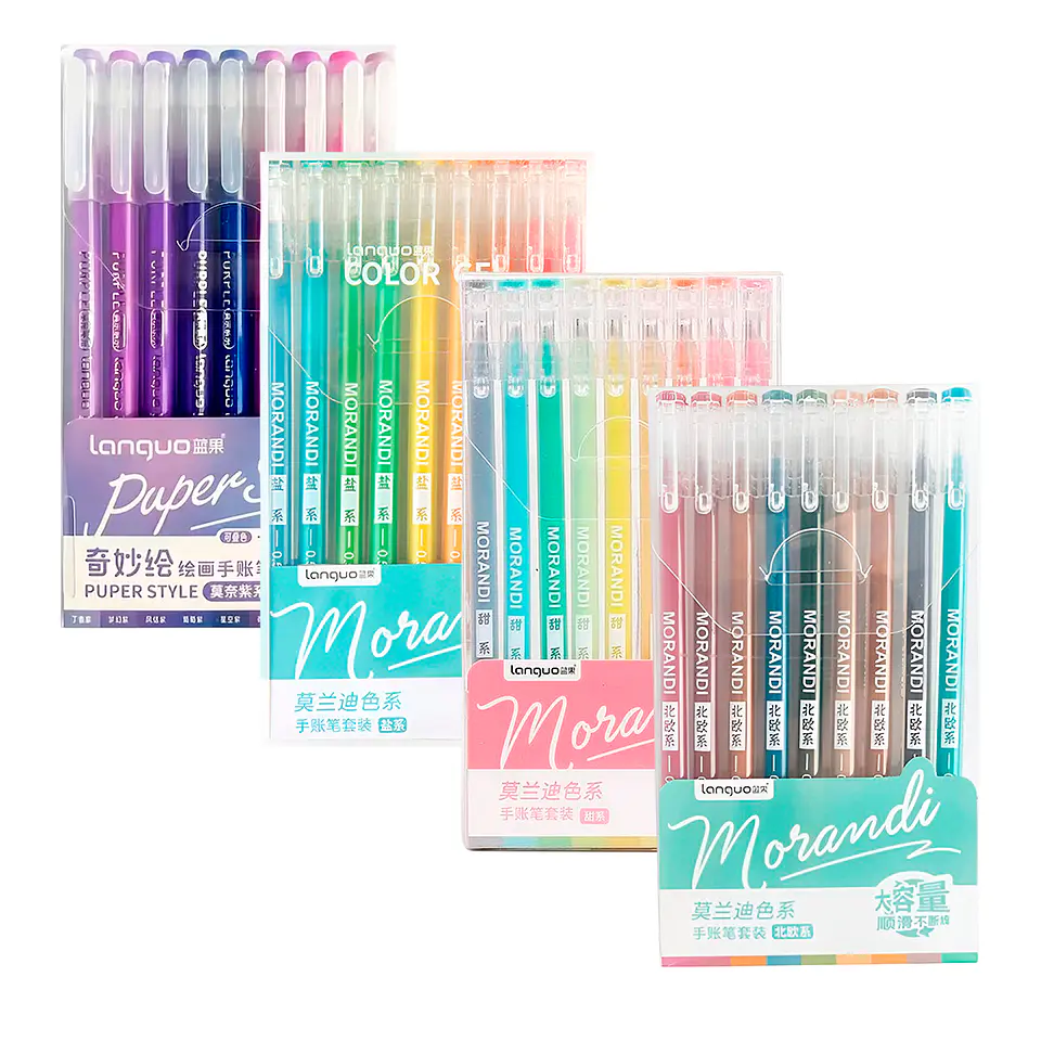 Set Lápices Gel 9 Colores - Languo 1