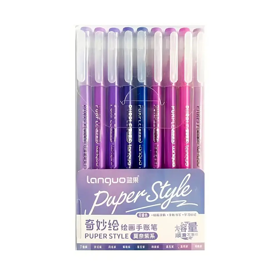 Set Lápices Gel 9 Colores - Languo 8