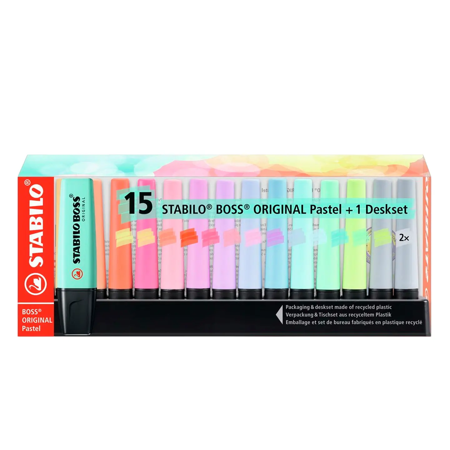 Set 15 Destacadores Pastel - Stabilo Boss 1