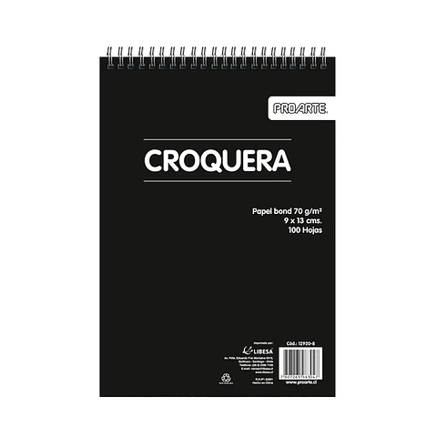 Croquera Proarte 9x13cm 100hj