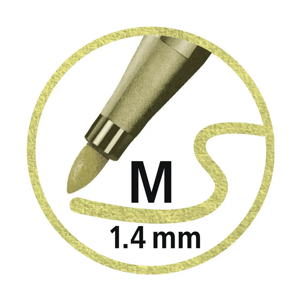 Set 2 Marcadores Stabilo Pen 68 Metalicos Oro Y Plata 6