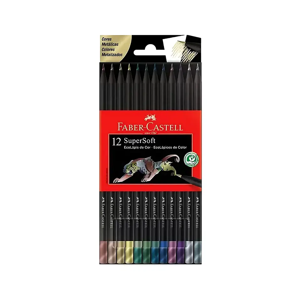 Lapices De Colores Supersoft Tonos Metalicos 1
