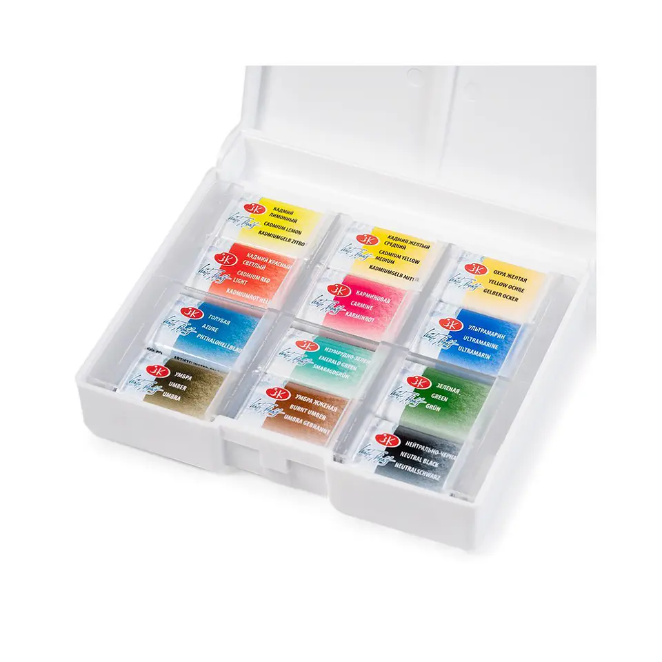 Set De Acuarelas Rusas White Nights 12 Colores Extra Finas 3