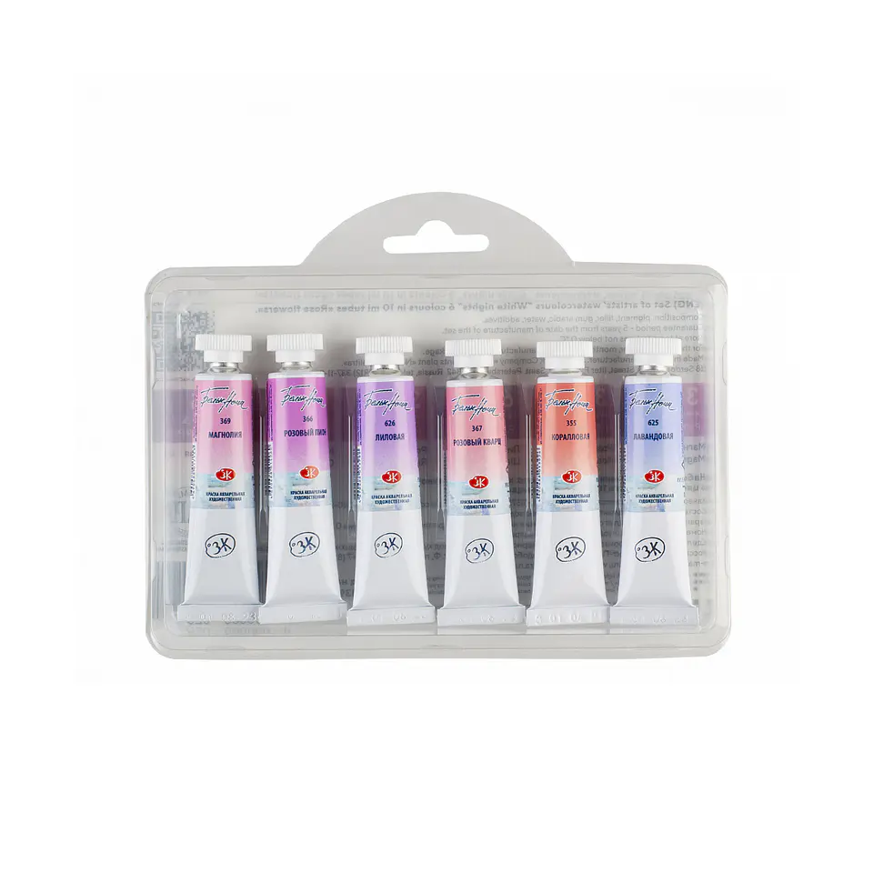  Set Acuarelas White Nights 6 Tubos - Rose Flowers  3