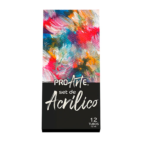 Set Acrilicos 12 Colores 12ml - Proarte