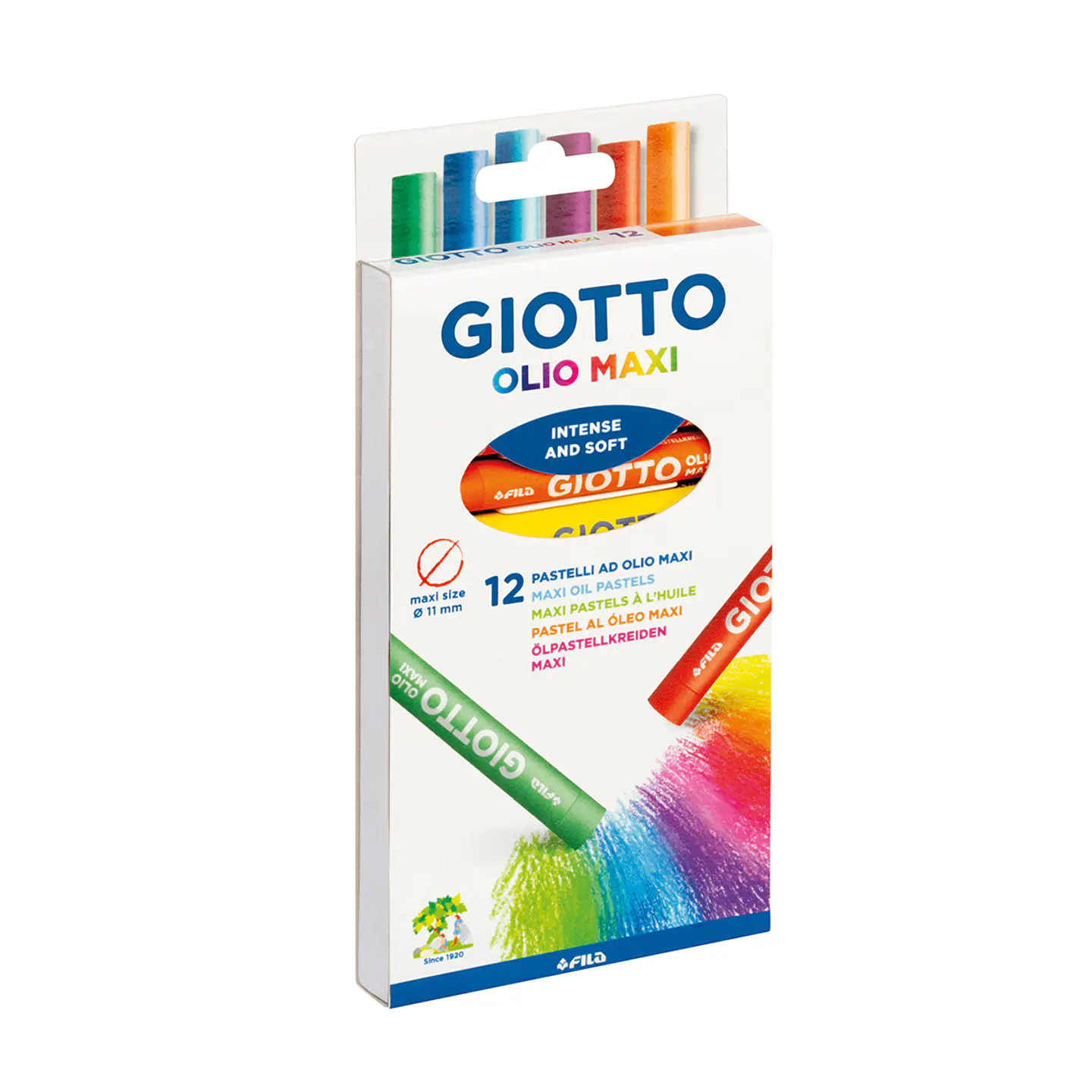 Olio Maxi Pastel Graso 12 Colores - Giotto 1