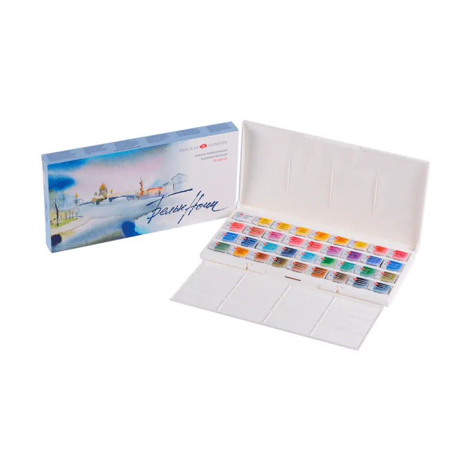 Set Acuarelas White Nights 36 Colores 2