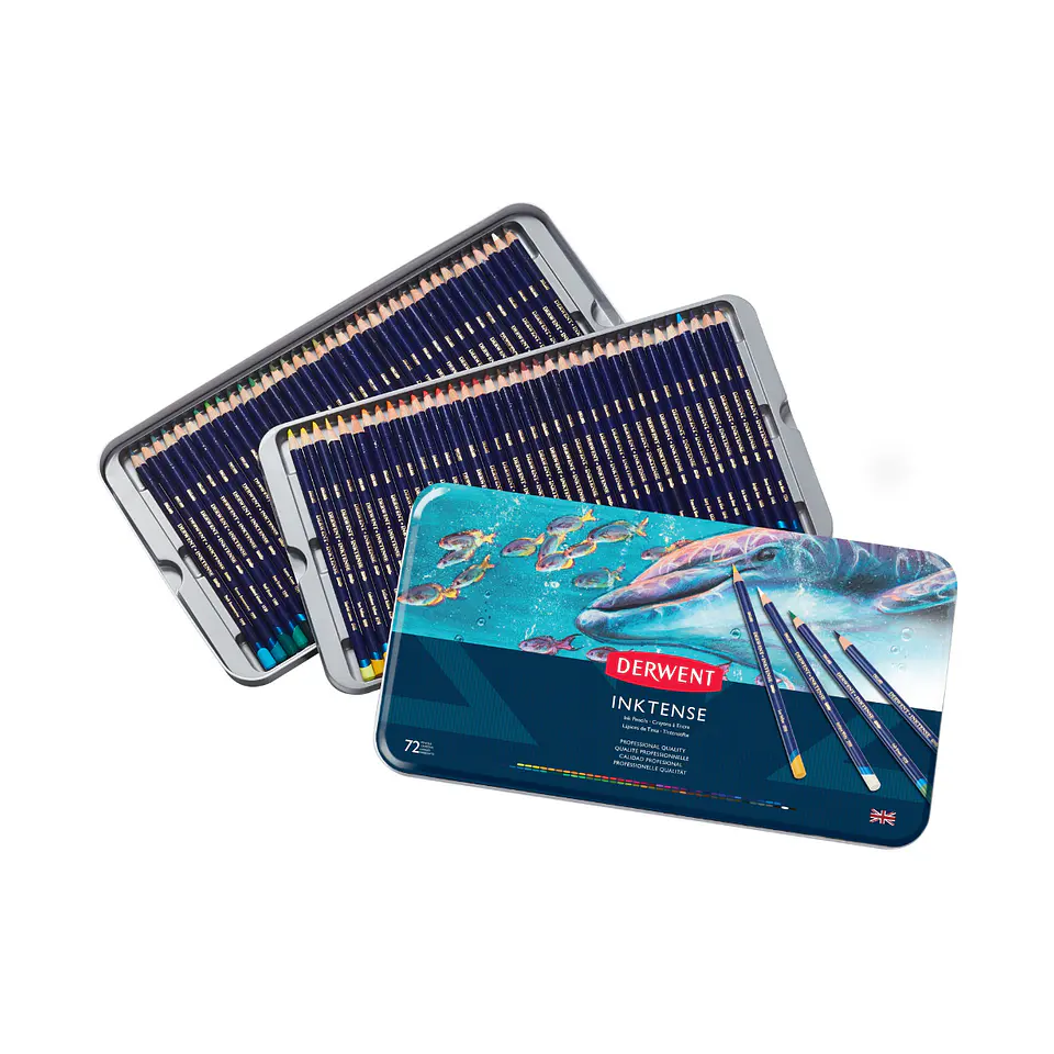 Lápices Acuarelables Derwent Inktense - Set de 72 Colores 2
