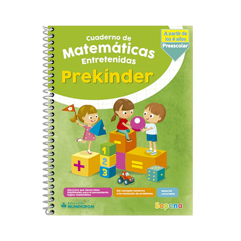 Libro Pre Kinder Matemáticas Entretenidas +4 Años