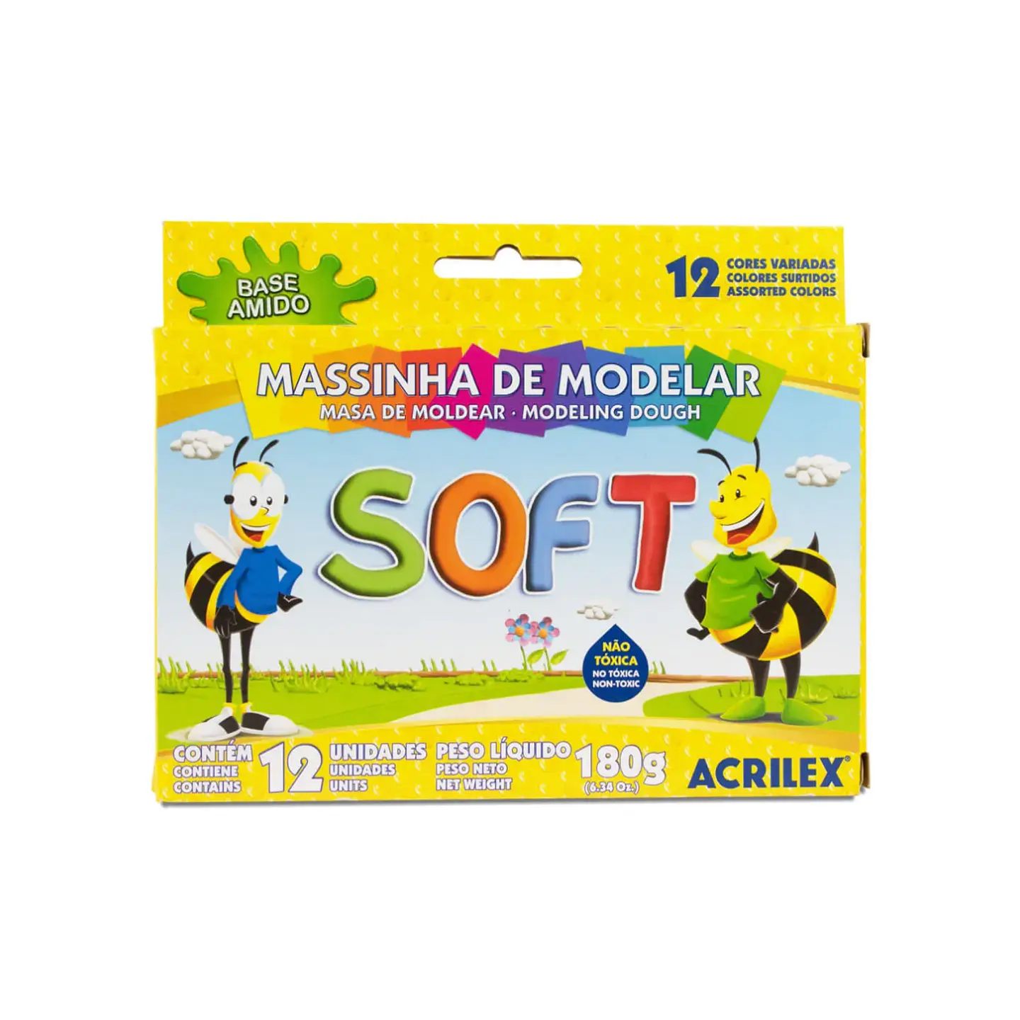 Masa de Modelar Soft 12 Colores (180g) 1