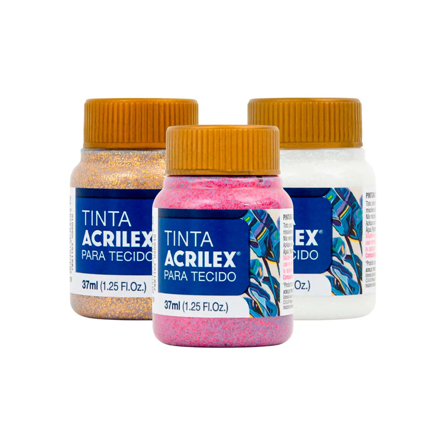 Pinturas para Tela Glitter 37 ml - Acrilex 1