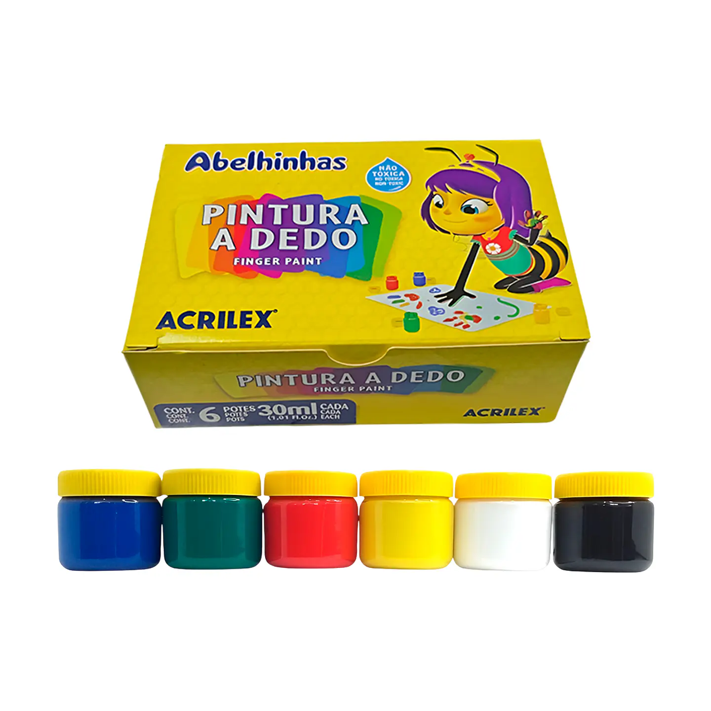 Pintura de Dedos 6 Colores - Acrilex 2