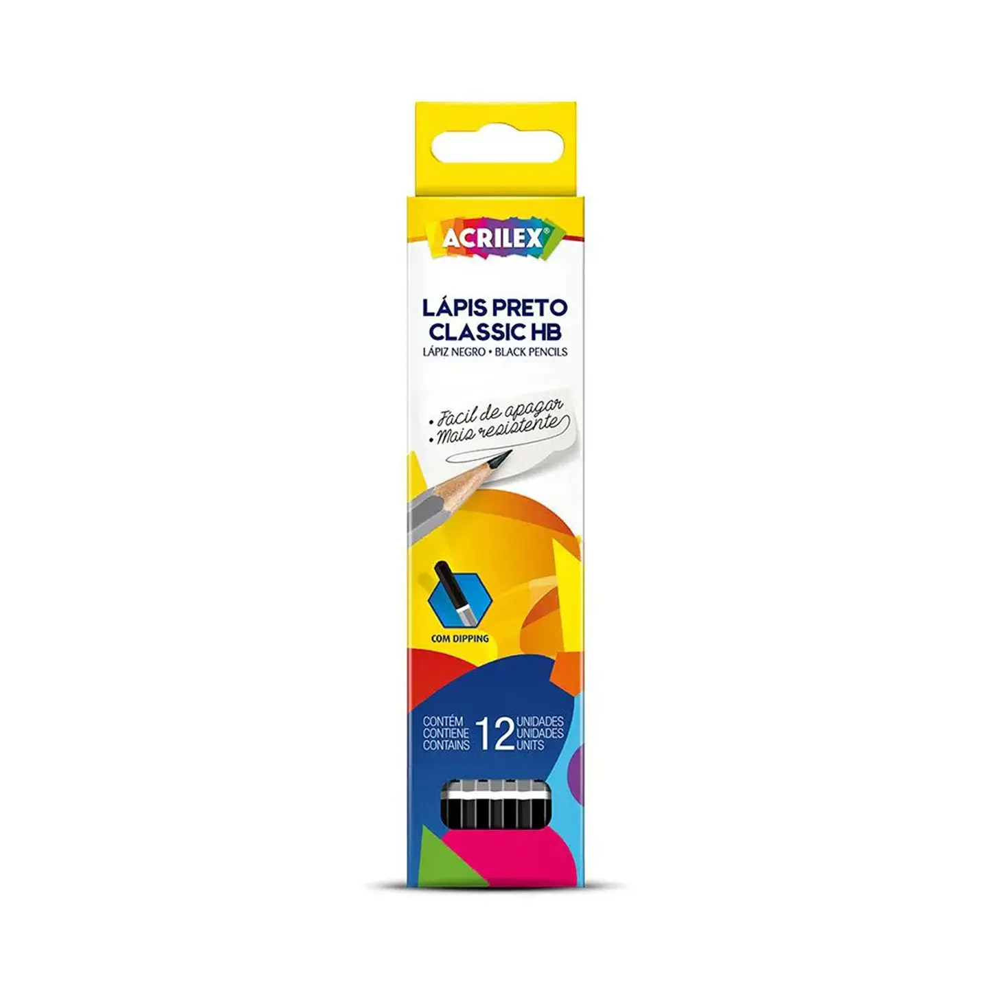 Lápices Grafito Hexagonales HB 12 unidades - Acrilex 1