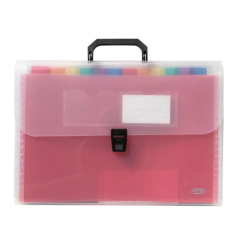  Maleta Transparente con Fuelles de Colores - Artel