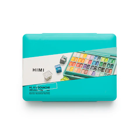 Himi Set Gouache 48 Colores 12gr + 3 Pinceles