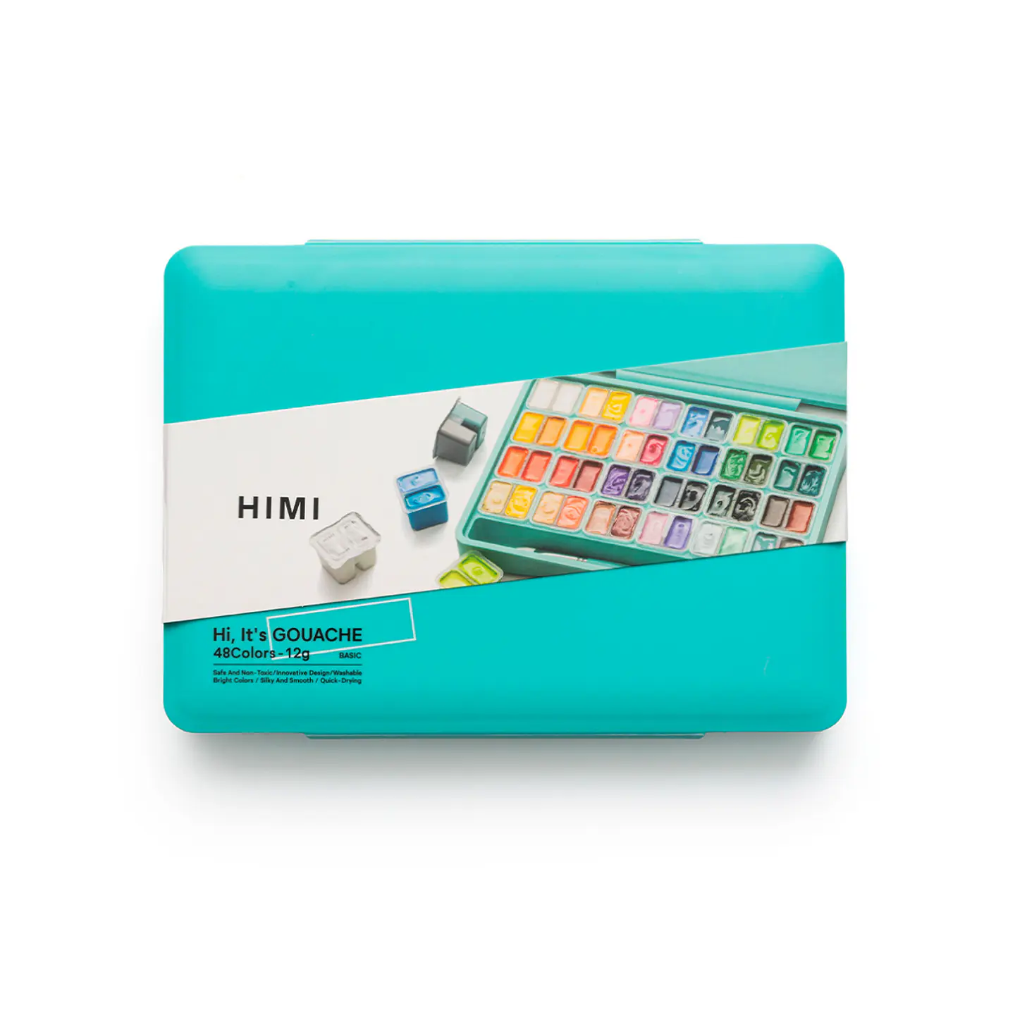Himi Set Gouache 48 Colores 12gr + 3 Pinceles 1