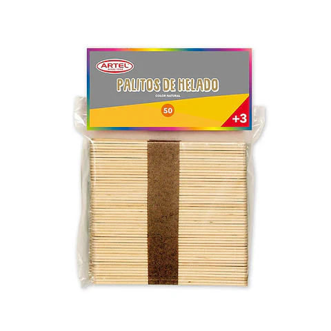 50 Palitos de Helado Natural - Artel