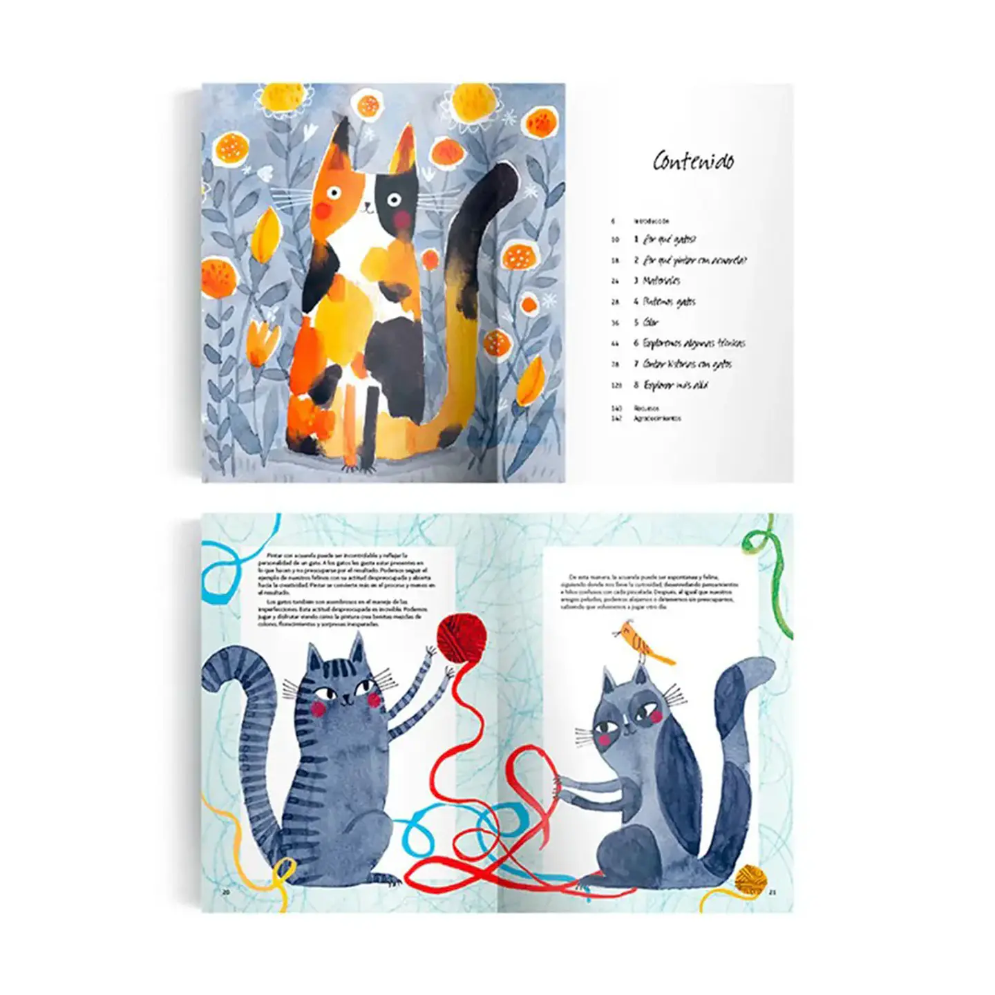 Libro Acuarela y Gatos - Contrapunto 2