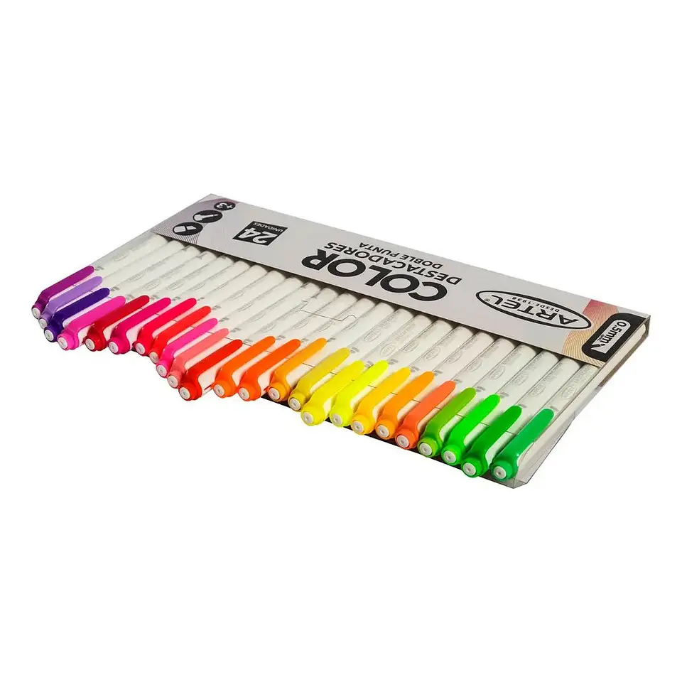 Destacador Doble Punta 24 Colores Artel 24 Colores 2
