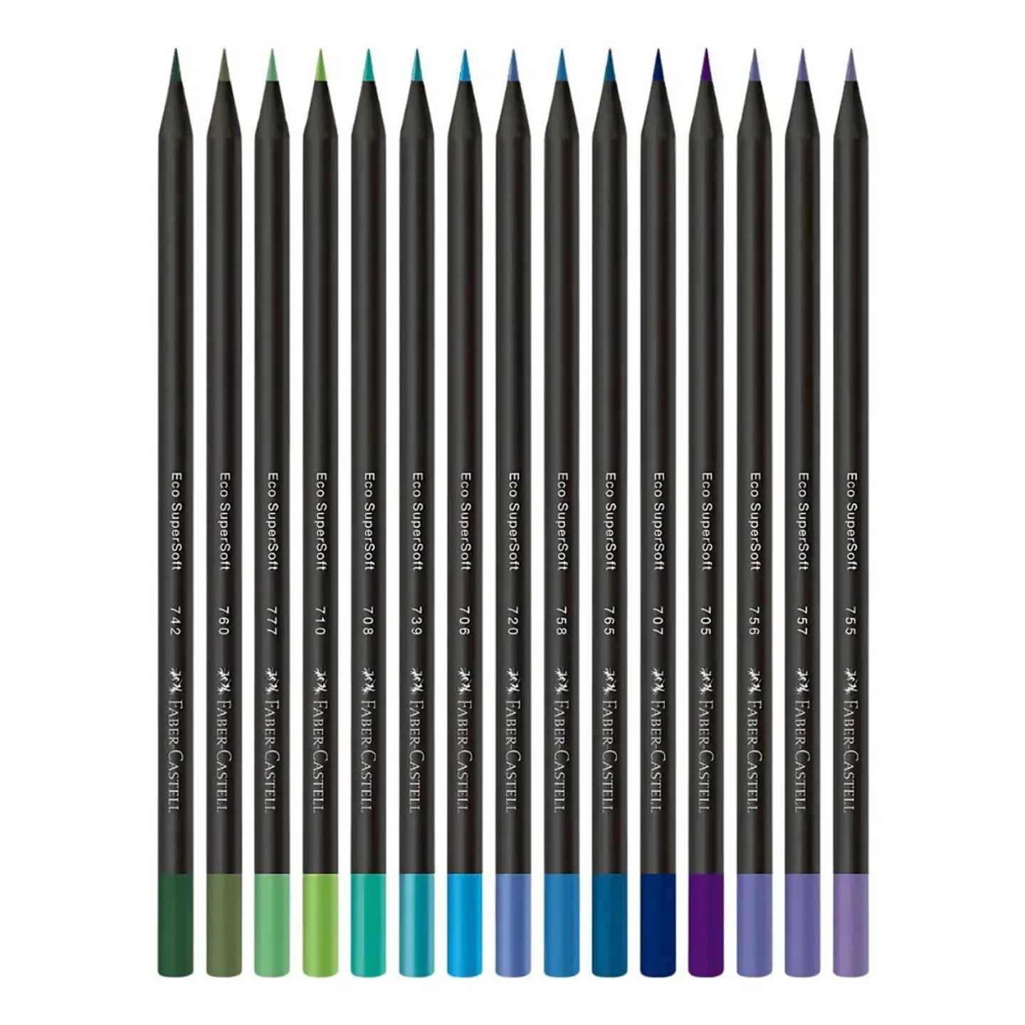 Lápices de Colores Faber-Castell SuperSoft - Set 15 Colores Fríos 2