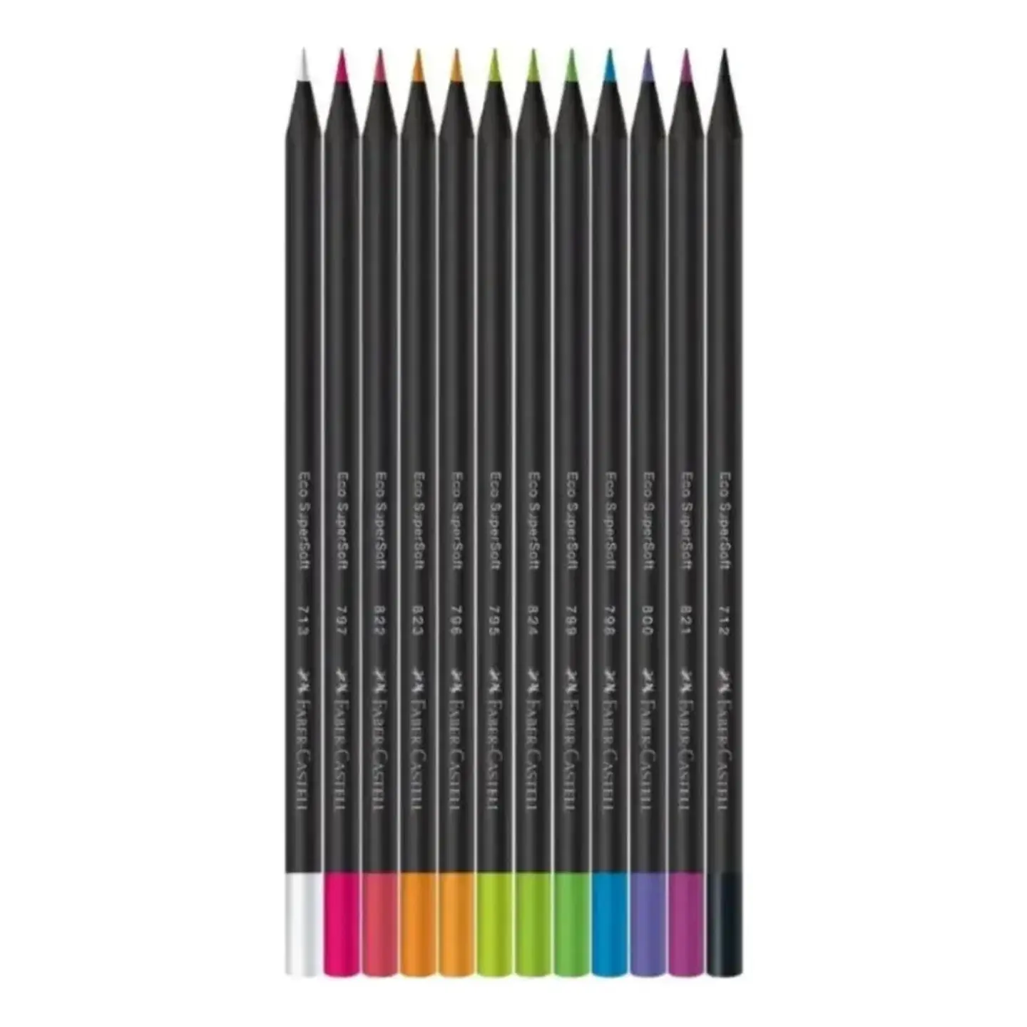 Lápices de Colores Faber-Castell SuperSoft - Set 12 Colores Neon 3