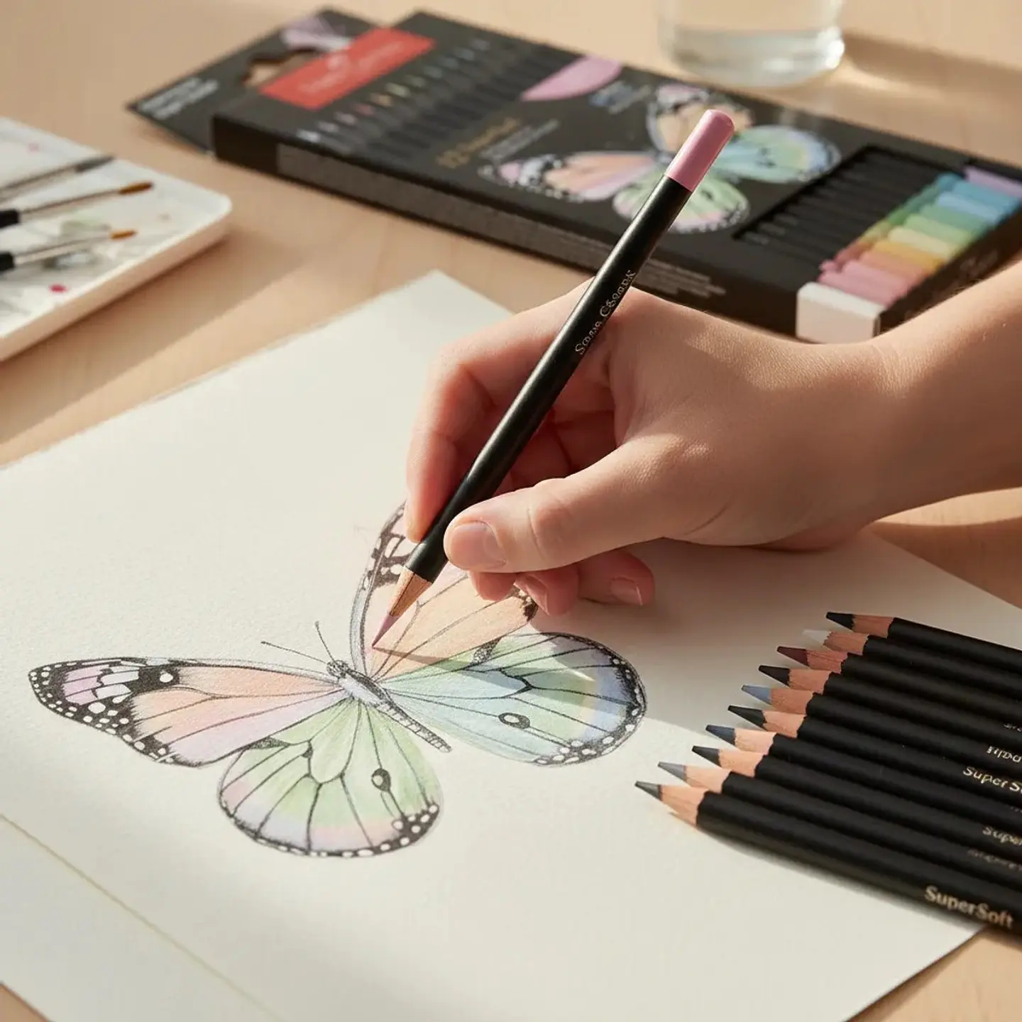 Lápices de Colores Faber-Castell SuperSoft - Set 12 Colores Pastel 2
