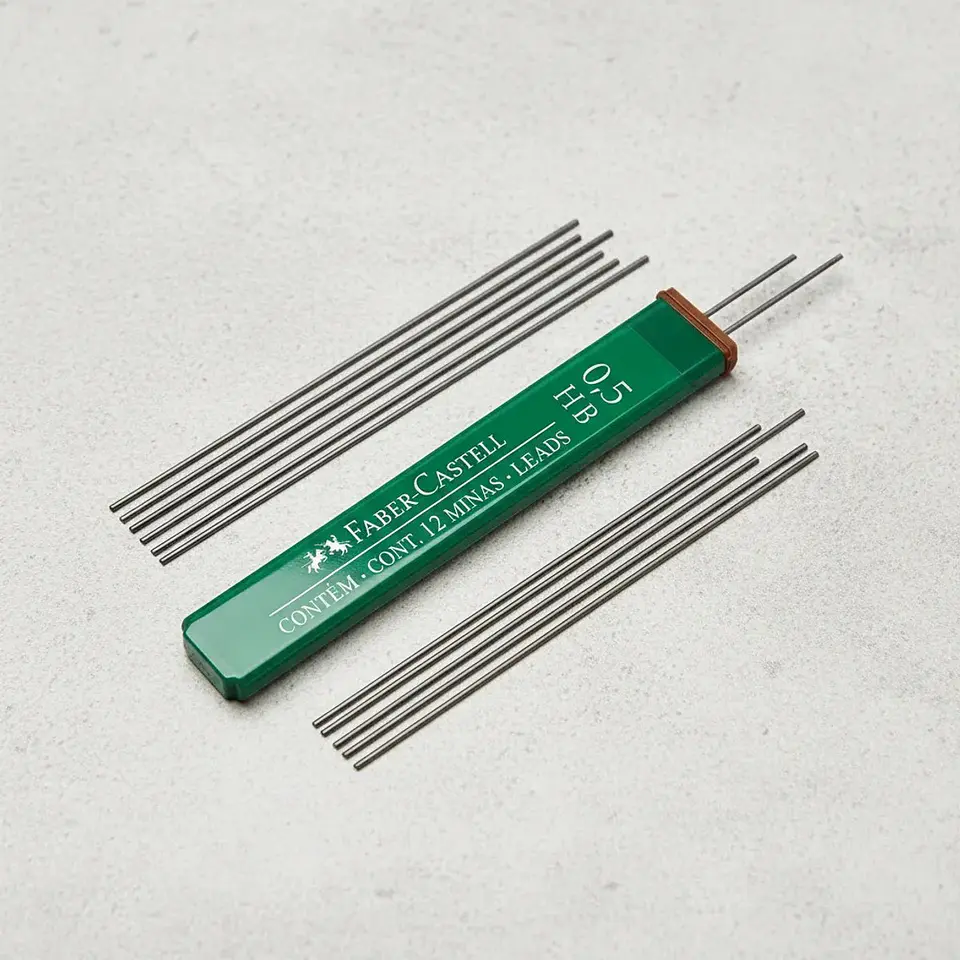 Pack 12 Minas Para Portaminas 0.5 Hb Faber Castell Polymer 3