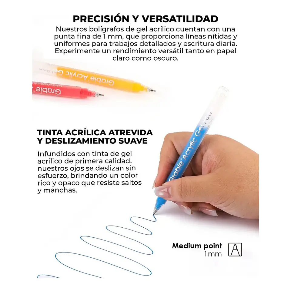 Kit Para Colorear Grabie Bold & Bright Ocean 12 Gel + Block 4