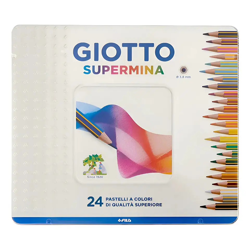 Lápiz De Color Giotto Supermina Lata 24 Colores 24 Colores 1