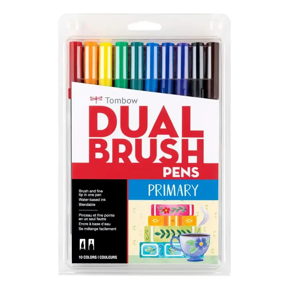 Tombow Set 10 Marcadores Dual Brush Pen  Primary 1