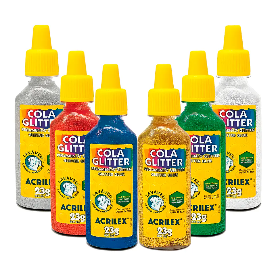 Cola Glitter Colores 23Grs - Acrilex 1