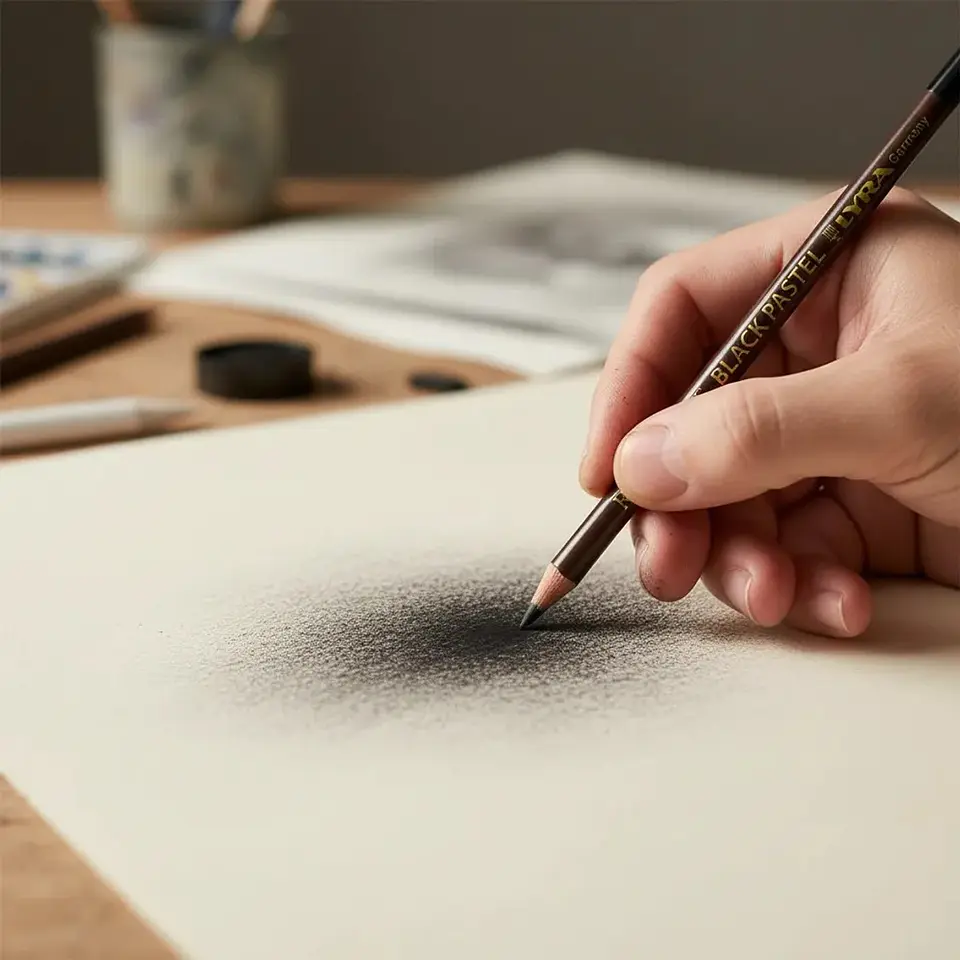 Lapiz Lyra Artistico Tiza Acuarelable Negro 2
