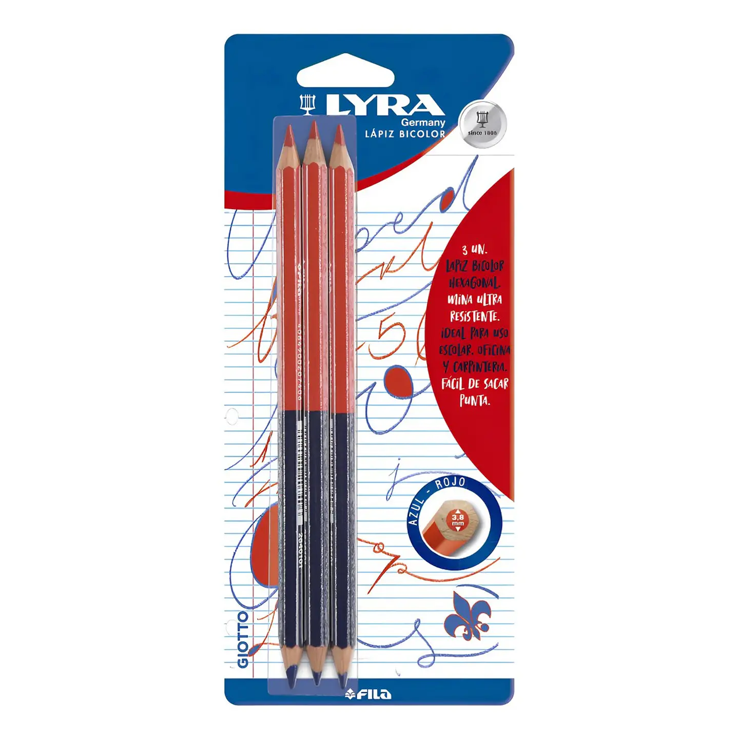 Pack 3 Lapices Bicolor Lyra 1