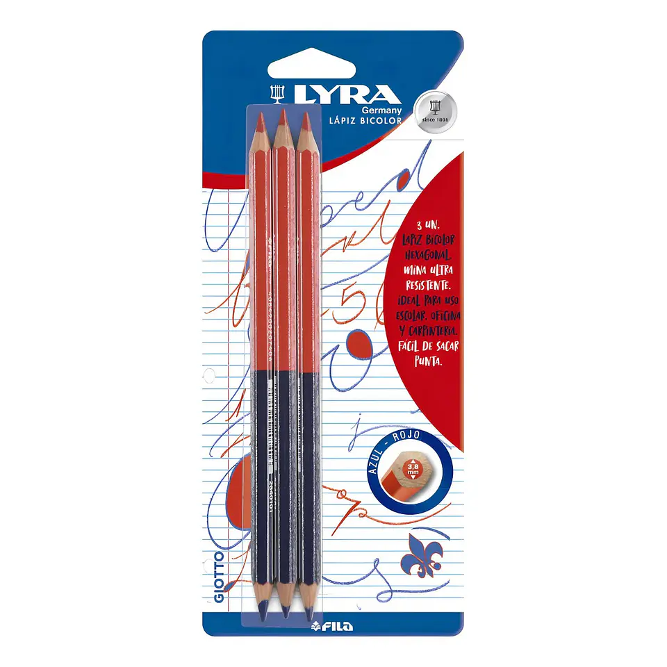 Pack 3 Lapices Bicolor Lyra 1