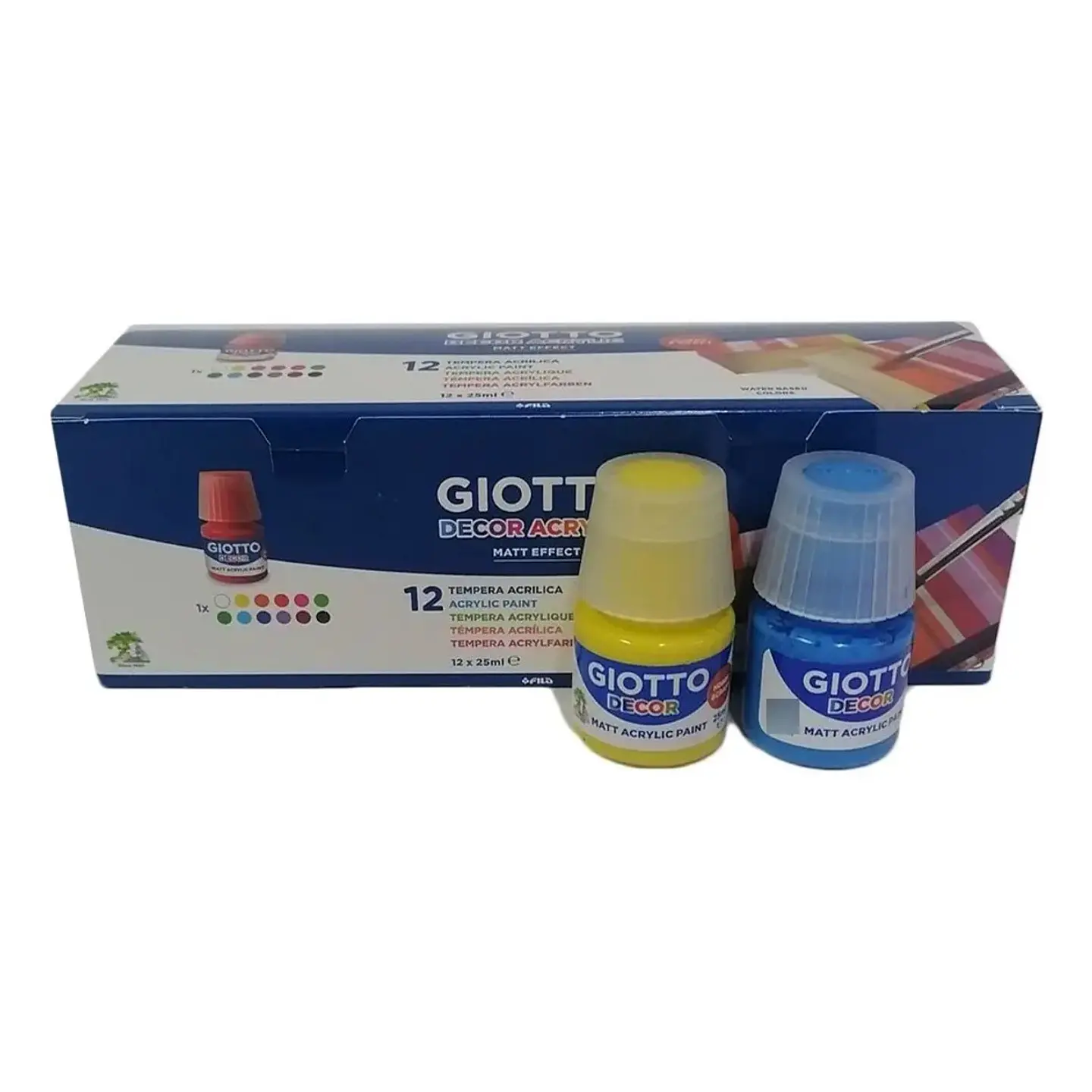Tempera Acrilica Decorativa Giotto 12 Colores 4