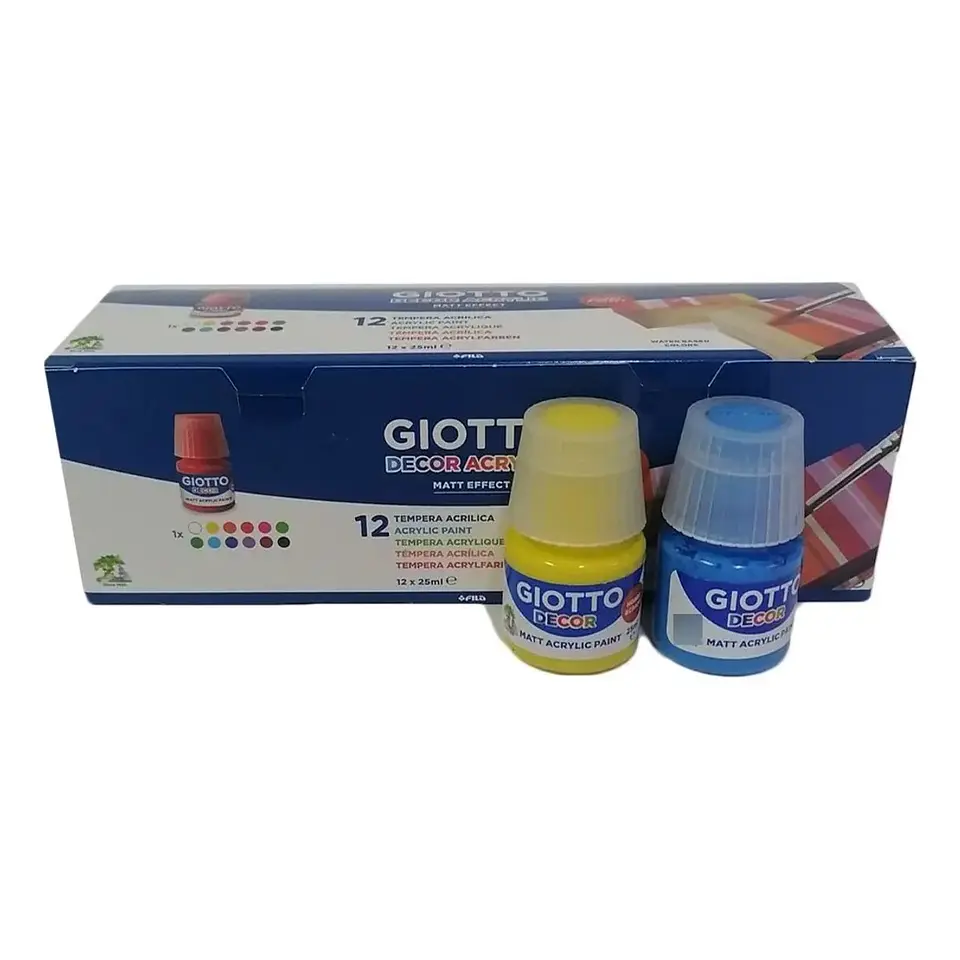 Tempera Acrilica Decorativa Giotto 12 Colores 4