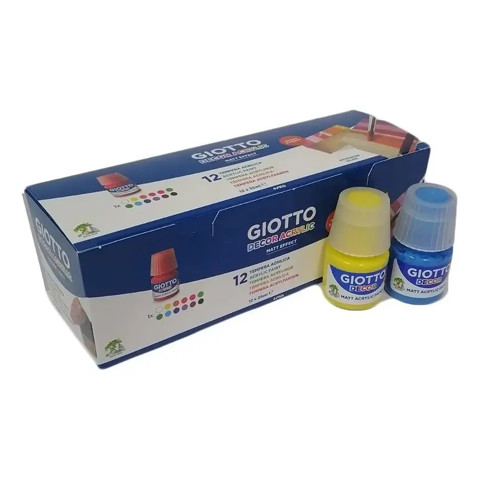 Tempera Acrilica Decorativa Giotto 12 Colores 7