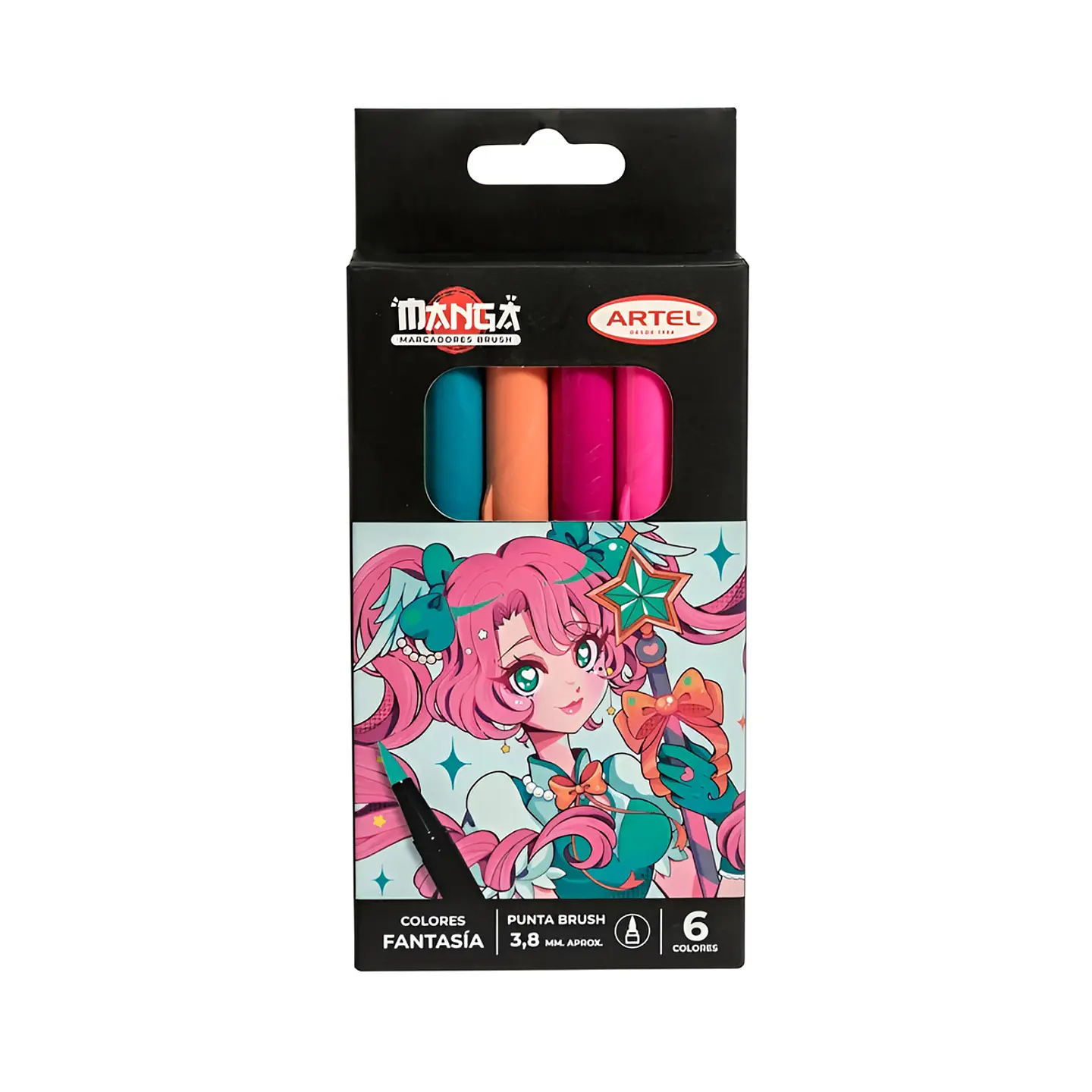 6 Marcadores Brush Colores Fantasía - Artel 1