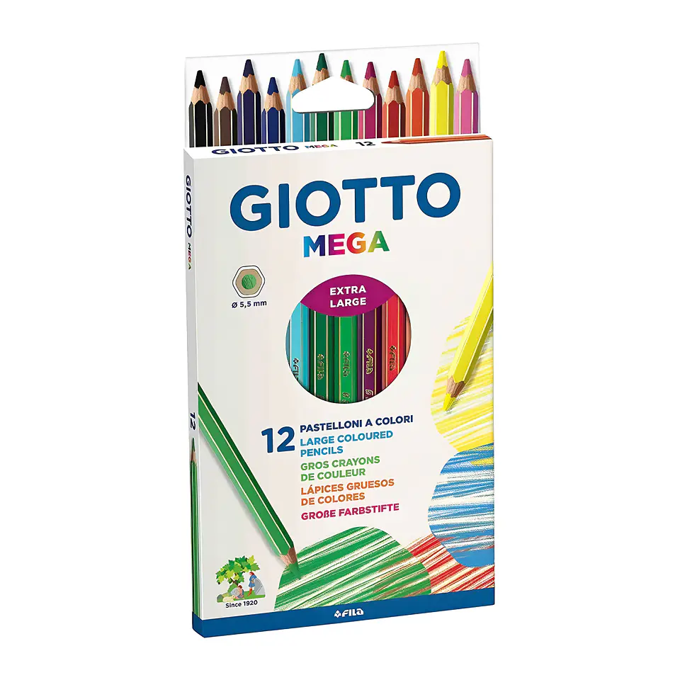 Lapiz de Color Giotto Mega 12 Colores 1