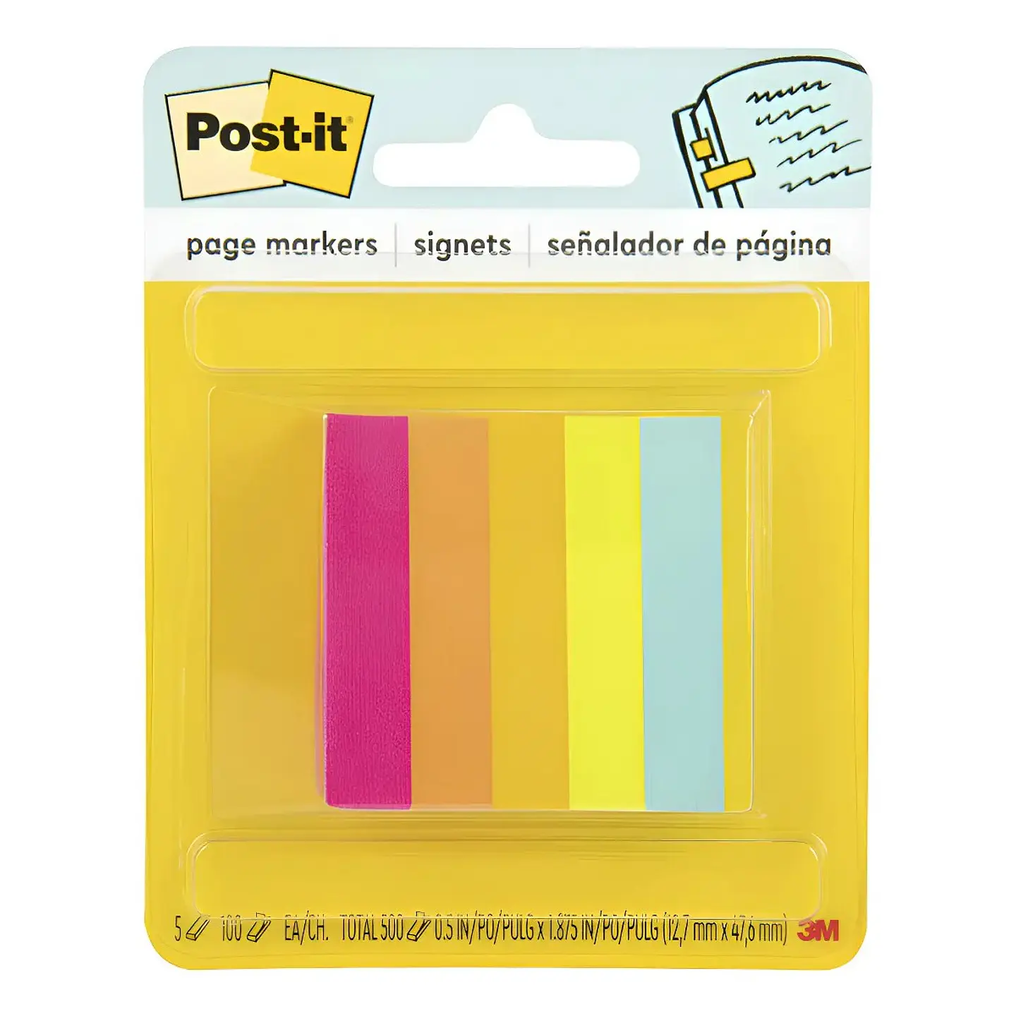 Post It Marcadores De Paginas 3m 1,5 X 5 Cm 500 Uni 1