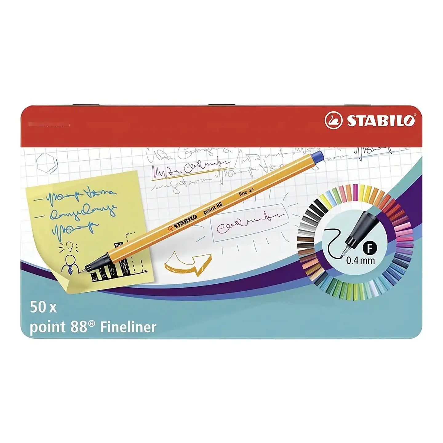 Caja Metálica Stabilo 50 Point 88 Fineliner 1