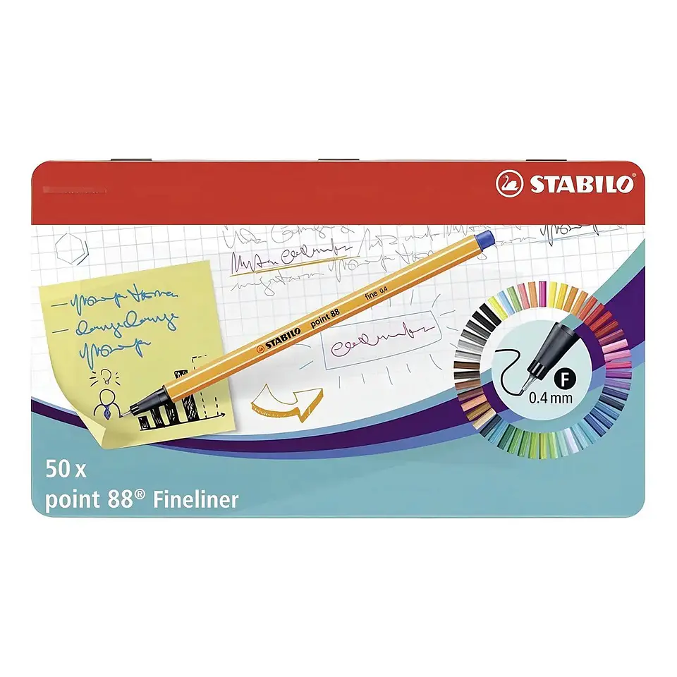 Caja Metálica Stabilo 50 Point 88 Fineliner 1