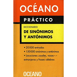 Océano Práctico Diccionario De Sinónimos Y Antónimos